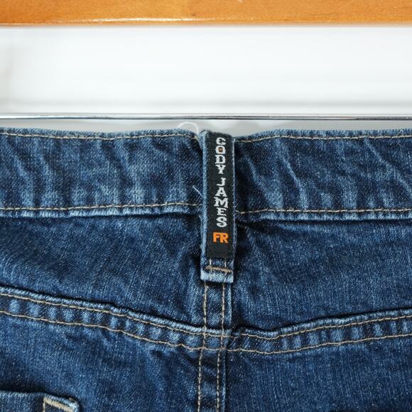 Cody James FR Jeans Mens 36x30 Blue Millikin Slim Straight Leg Work Wear Western - Picture 6 of 15